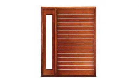 metallic strip pivot: single door + sidelight on left