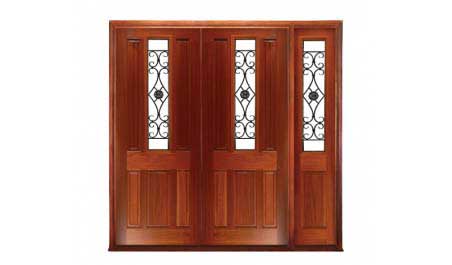 paddington with ironwork: double door + sidelight on right