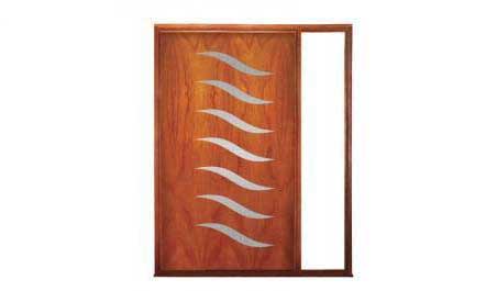 seabreeze pivot: single door + fixed glass on right