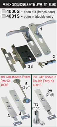 French door KIT - silver