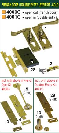 French door KIT - gold