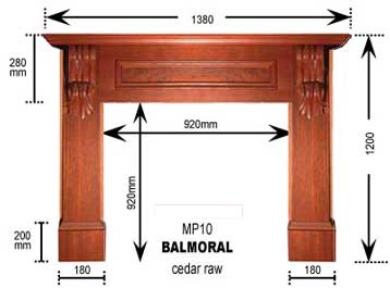 balmoral matle with dimension